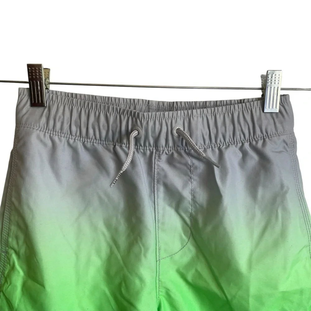 GAP‎ Kids Gray and Green Ombré Swim Shorts NWOT
